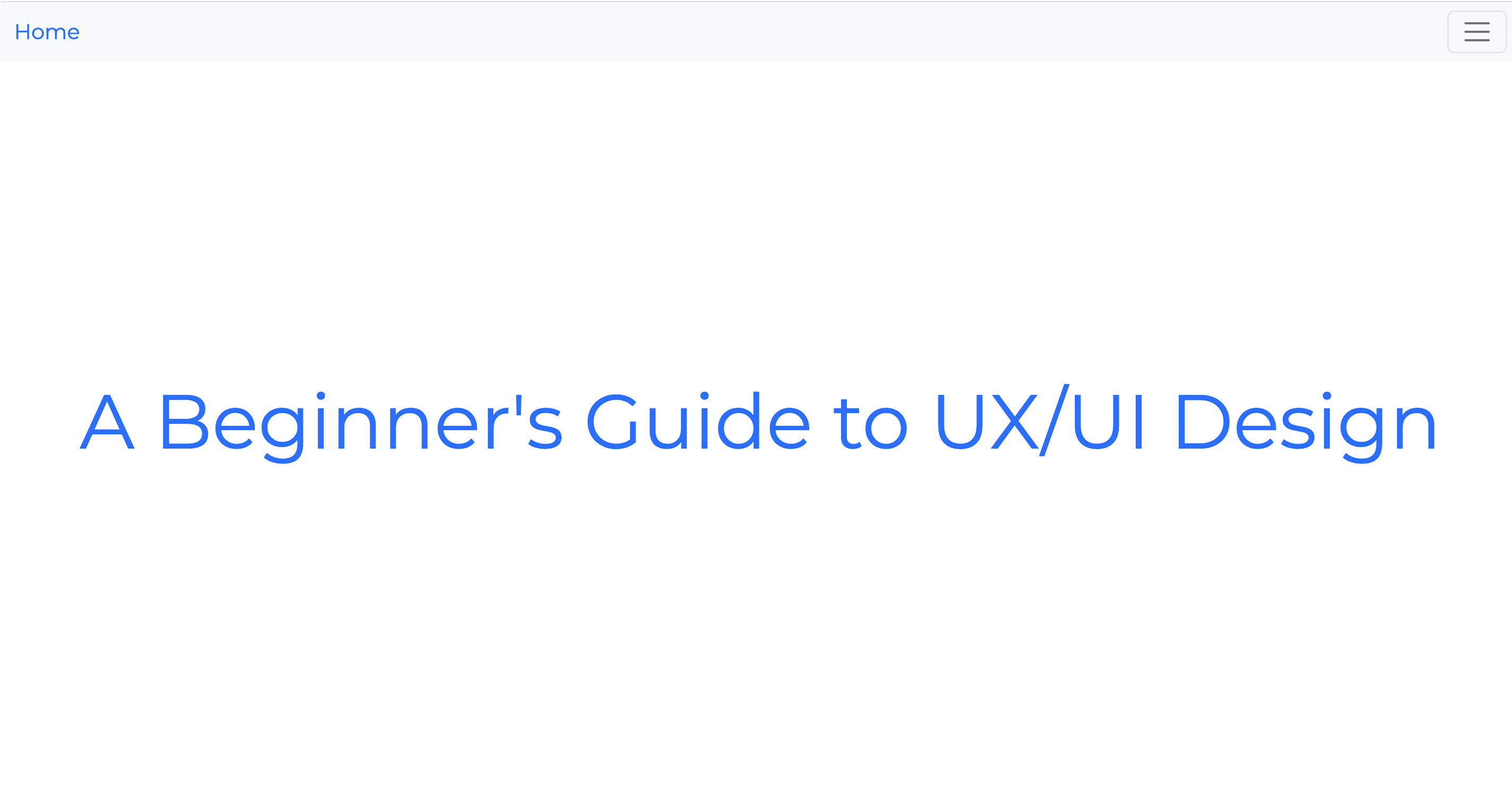 Click here for A Beginner's Guide to UX/UI Design